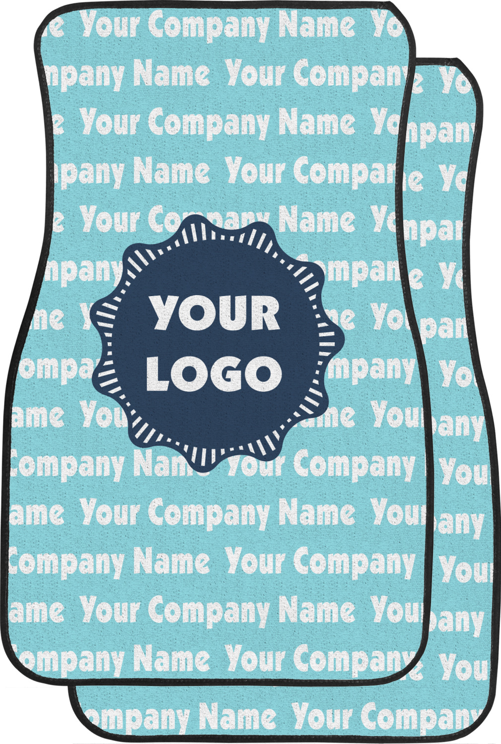 Logo Company Name Car Floor Mats Front Seat Personalized