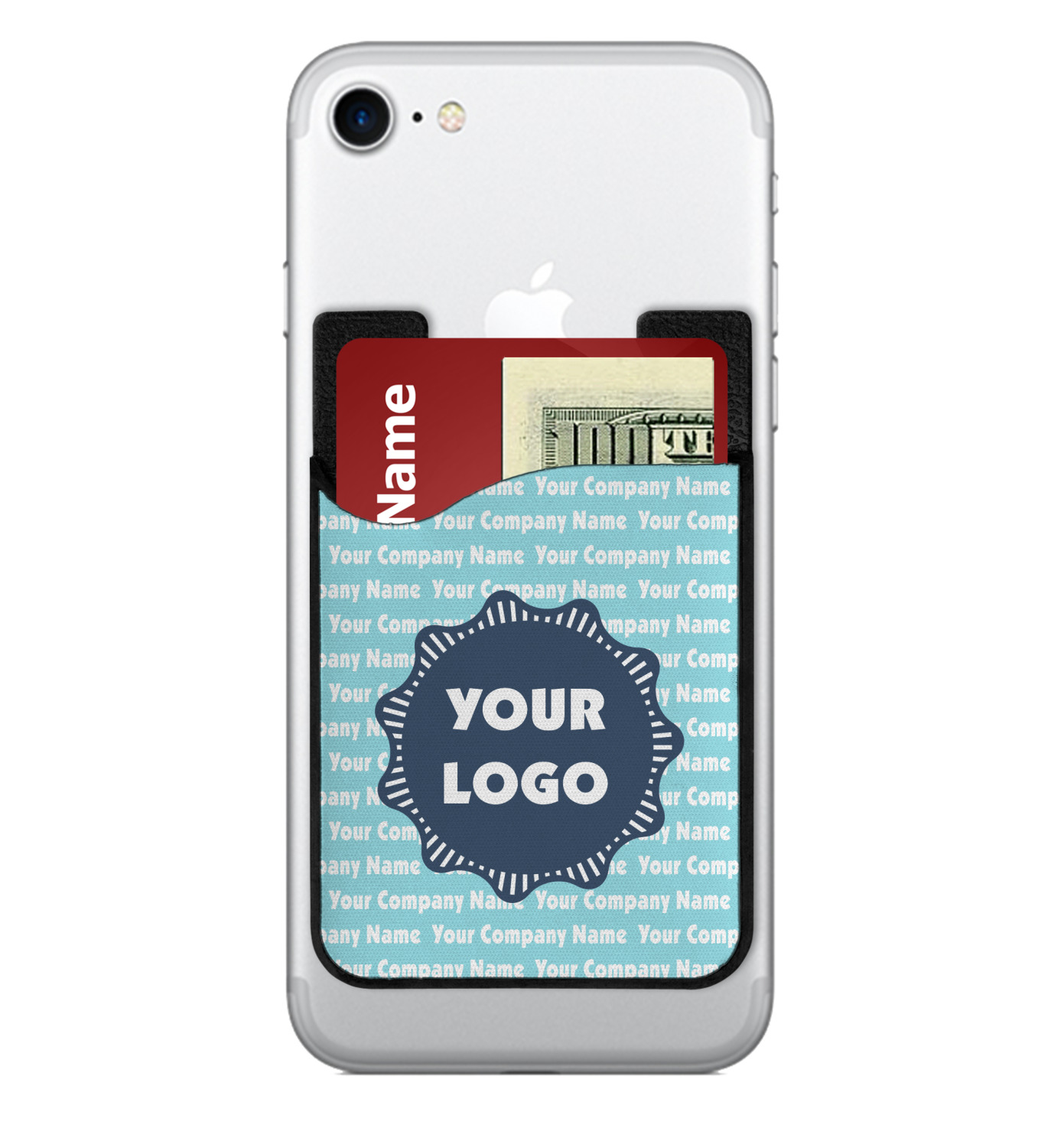 Custom Logo Company Name 2 in 1 Cell Phone Credit Card Holder