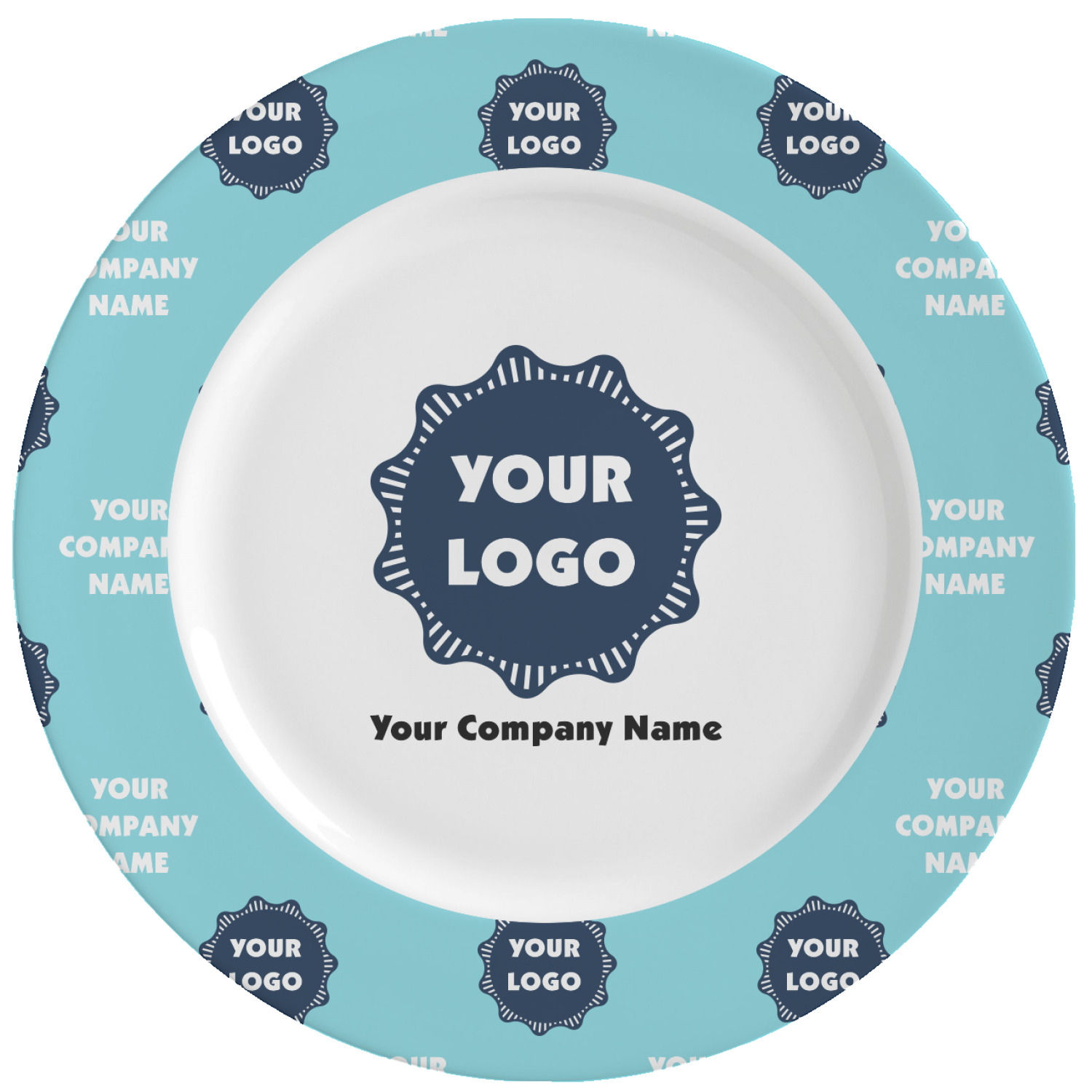 Logo & Company Name Ceramic Dinner Plates (Set of 4) (Personalized