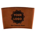 Logo & Company Name Leatherette Cup Sleeve