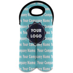 Logo & Company Name Wine Tote Bag - 2 Bottles