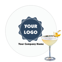 Logo & Company Name Printed Drink Topper - 3.25"