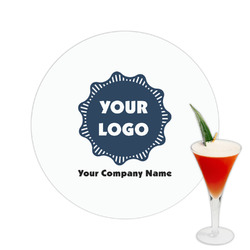 Logo & Company Name Printed Drink Topper - 2.5"