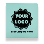 Logo & Company Name Leather Binder - 1" - Teal