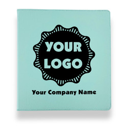 Logo & Company Name Leather Binder - 1" - Teal