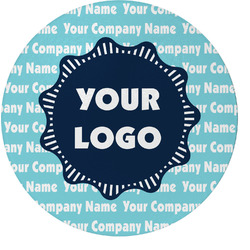 Logo & Company Name Round Glass Cutting Board - Medium