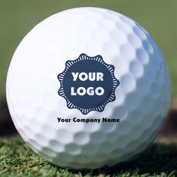 Logo & Company Name Golf Balls - Non-Branded - Set of 3