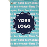 Logo & Company Name Golf Towel - Poly-Cotton Blend - Small