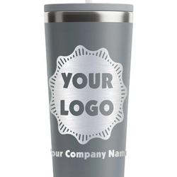 Logo & Company Name RTIC Everyday Tumbler with Straw - 28oz - Grey - Single-Sided