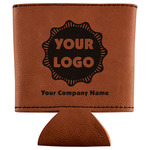 Logo & Company Name Leatherette Can Sleeve