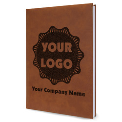Logo & Company Name Leatherette Journal - Large - Single-Sided