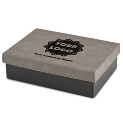 Logo & Company Name Gift Boxes w/ Engraved Leather Lid