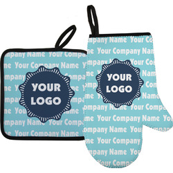 Logo & Company Name Right Oven Mitt & Pot Holder Set