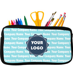 Logo & Company Name Neoprene Pencil Case - Small