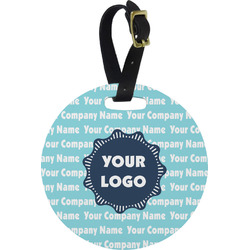Logo & Company Name Plastic Luggage Tag - Round