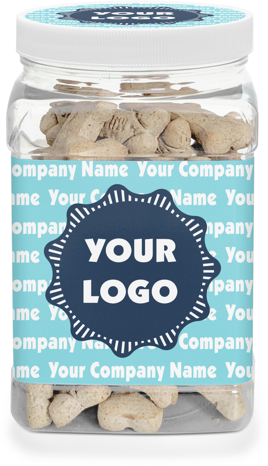 Personalized dog treat jar with clearance name