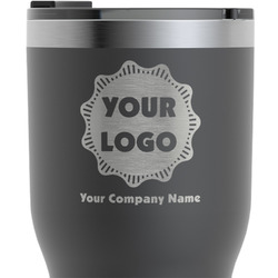 Logo & Company Name RTIC Tumbler - Black - Laser Engraved - Double-Sided