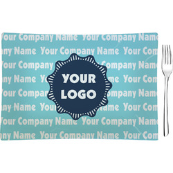 Logo & Company Name Glass Rectangular Appetizer / Dessert Plate - Single