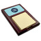 Logo & Company Name Red Mahogany Sticky Note Holder - Angle