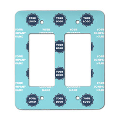 Logo & Company Name Rocker Style Light Switch Cover - Two Switch