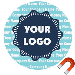 Logo & Company Name Round Car Magnet - 6"