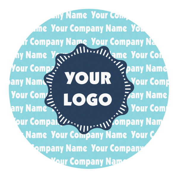 Custom Logo & Company Name Round Decal - Large