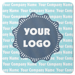 Logo & Company Name Square Rubber Backed Coaster - Single