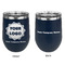 Logo & Company Name Stainless Wine Tumblers - Navy - Double Sided - Approval