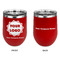 Logo & Company Name Stainless Wine Tumblers - Red - Double Sided - Approval