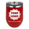 Logo & Company Name Stainless Wine Tumblers - Red - Double Sided - Front