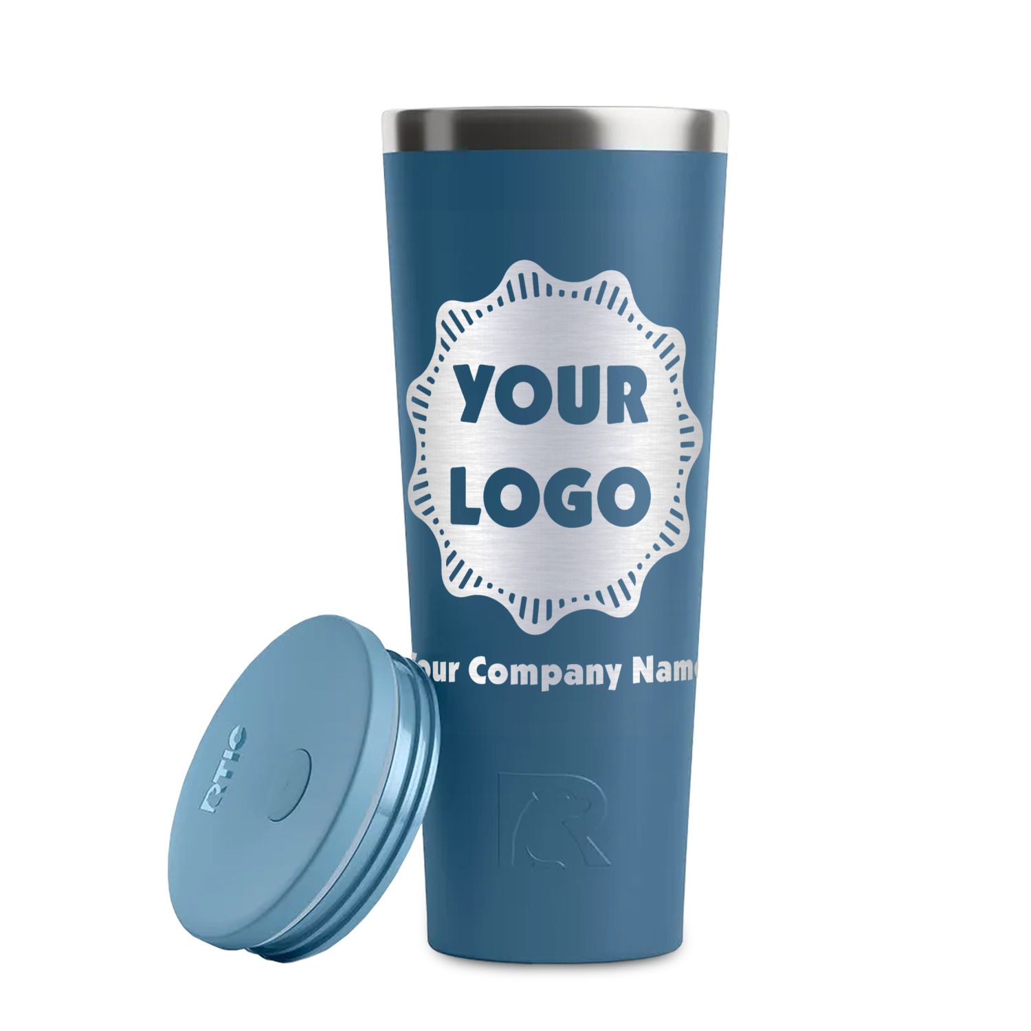 https://www.youcustomizeit.com/common/MAKE/638421/Logo-Company-Name-Steel-Blue-RTIC-Everyday-Tumbler-28-oz-Lid-Off.jpg?lm=1698262442