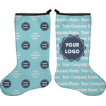 Logo & Company Name Holiday Stocking - Double-Sided - Neoprene