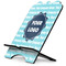 Logo & Company Name Stylized Tablet Stand - Side View