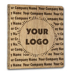 Logo & Company Name Wood 3-Ring Binder - 1" Letter Size