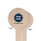 Logo & Company Name Wooden 4" Food Pick - Round - Single Sided - Front & Back