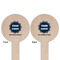 Logo & Company Name Wooden 6" Food Pick - Round - Double Sided - Front & Back