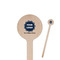 Logo & Company Name Wooden 7.5" Stir Stick - Round - Closeup