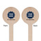 Logo & Company Name Wooden 7.5" Stir Stick - Round - Double Sided - Front & Back