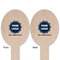 Logo & Company Name Wooden Food Pick - Oval - Double Sided - Front & Back