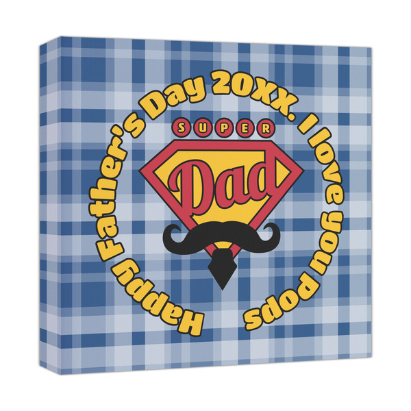 Custom Hipster Dad Canvas Print - 12x12 (Personalized)