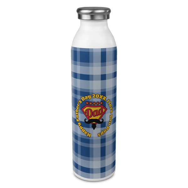 Custom Hipster Dad 20oz Stainless Steel Water Bottle - Full Print (Personalized)