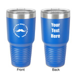 Hipster Dad 30 oz Stainless Steel Tumbler - Royal Blue - Double-Sided (Personalized)