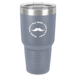 Hipster Dad 30 oz Stainless Steel Tumbler - Grey - Single-Sided (Personalized)