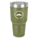 Hipster Dad 30 oz Stainless Steel Tumbler - Olive - Single-Sided (Personalized)