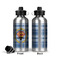 Hipster Dad Aluminum Water Bottle - Front and Back