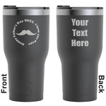 Hipster Dad RTIC Tumbler - Black - Engraved Front & Back (Personalized)