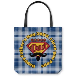 Hipster Dad Canvas Tote Bag - Small - 13"x13" (Personalized)