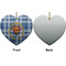 Hipster Dad Ceramic Flat Ornament - Heart Front & Back (APPROVAL)