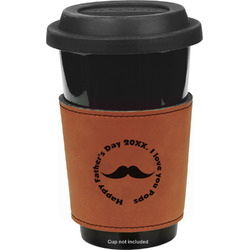 Hipster Dad Leatherette Cup Sleeve - Single Sided (Personalized)