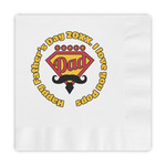 Hipster Dad Embossed Decorative Napkins (Personalized)